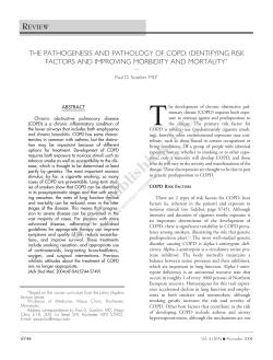 THE PATHOGENESIS AND PATHOLOGY OF COPD: IDENTIFYING