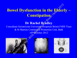 Bowel Dysfunction in the Elderly