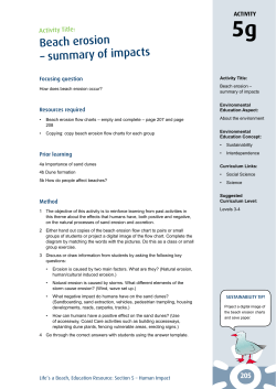 Life`s a beach education resource 2013