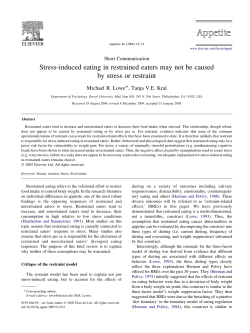 Stress-induced eating in restrained eaters may not be caused by