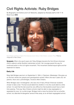 Civil Rights Activists: Ruby Bridges