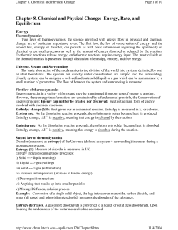 Chapter 8. Chemical and Physical Change