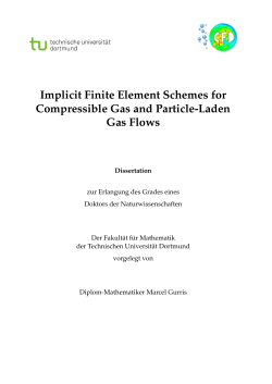 Implicit Finite Element Schemes for Compressible Gas and Particle