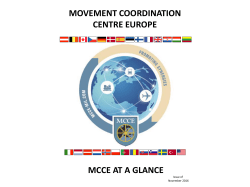 MCCE at A Glance, November 2016