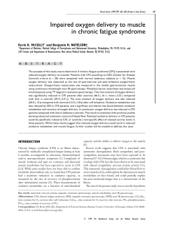 Impaired oxygen delivery to muscle in chronic fatigue syndrome