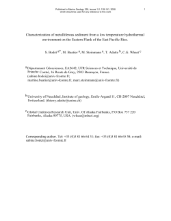 Characterization of metalliferous sediment from a low