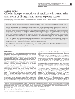 Chlorine isotopic composition of perchlorate in human urine as a