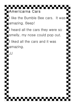 Americarna Cars I like the Bumble Bee cars. It was