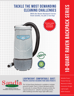 10-Quart RAVEN BACKPACK SERIES