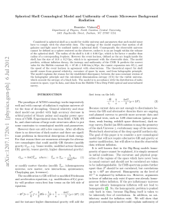 Spherical Shell Cosmological Model and Uniformity of Cosmic