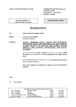 Sudan - African Development Bank