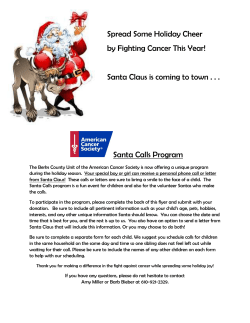 Spread Some Holiday Cheer by Fighting Cancer This Year! Santa