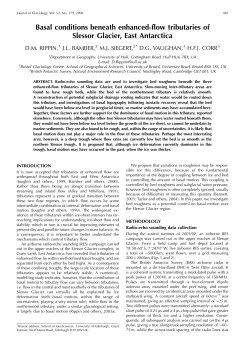 Basal conditions beneath enhanced
