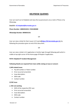 HELPDESK QUERIES