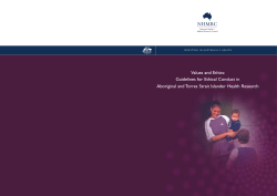 Guidelines for Ethical Conduct in Aboriginal and Torres Strait