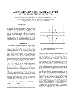 Hexagon-Based Search Algorithm for Block
