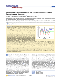 A survey of redox-active moieties for application in multiplexed