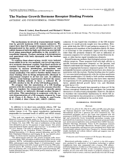 The Nuclear Growth Hormone Receptor Binding Protein