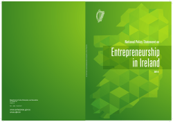 National Policy Statement on Entrepreneurship in Ireland (2014)