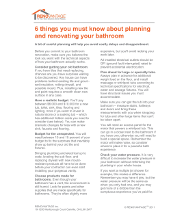 6 Things You Must Know About Planning and Renovating Your