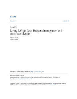 Living La Vida Loca: Hispanic Immigration and American Identity