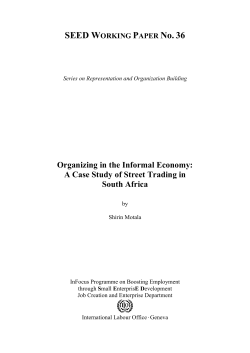 Organizing in the Informal Economy: A Case Study of Street Trading