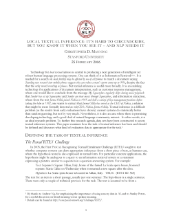 Local Textual Inference