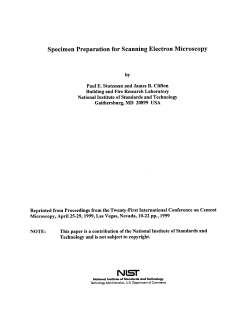Specimen Preparation for Scanning Electron Microscopy.