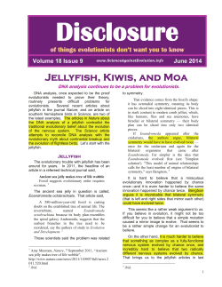 Jellyfish, Kiwis, and Moa - Science Against Evolution