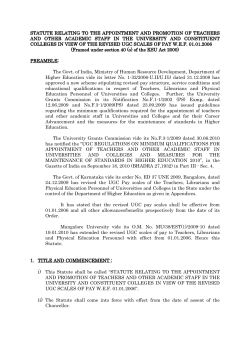 statute relating to the appointment and promotion of teachers and