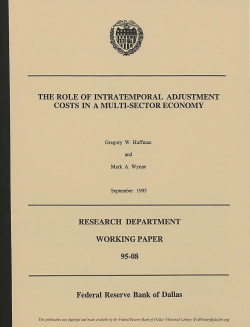 The Role of Intratemporal Adjustment Costs in a Multi
