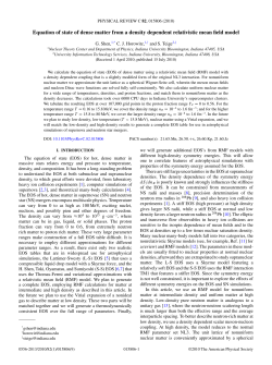 Equation of state of dense matter from a density dependent