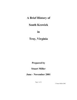 The history of South Keswick - South Keswick Owners Association