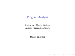 Program Analysis