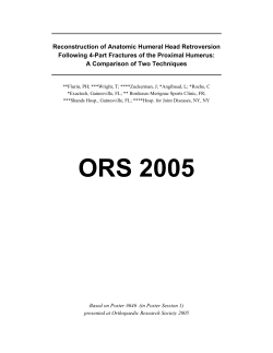Reconstruction of Anatomic Humeral Head