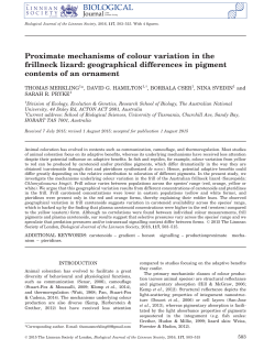 Proximate mechanisms of colour variation in the frillneck lizard