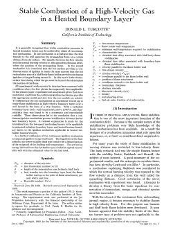 Stable Combustion of a High-Velocity Gas in a Heated Boundary