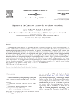 Hysteresis in Cenozoic Antarctic ice-sheet