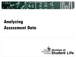 Analyzing Assessment Data