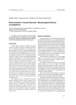 Post-Intubation Tracheal Stenosis - Morphological