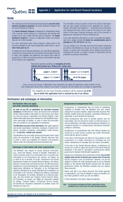 Appendix 2 - Application for Last-Resort Financial - Emploi