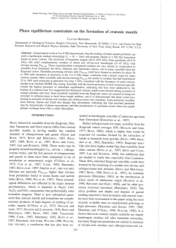 Phase equilibrium constraints on the formation of cratonic mantle