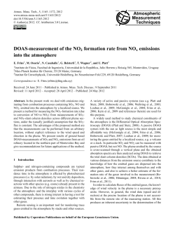 DOAS-measurement of the NO2 formation rate from NOx emissions