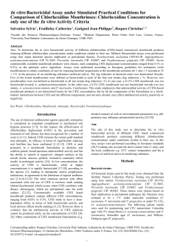 In vitro Bactericidal Assay under Simulated Practical Conditions for