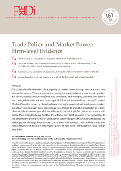 Trade Policy and Market Power: Firm-level Evidence