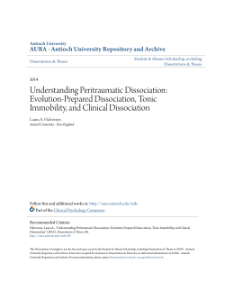 Understanding Peritraumatic Dissociation - AURA