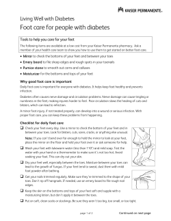Foot care for people with diabetes
