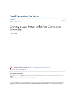 Growing a Legal System in the Post