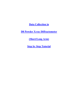 Data Collection in D8 Powder X-ray Diffractometer (Short/Long Arm