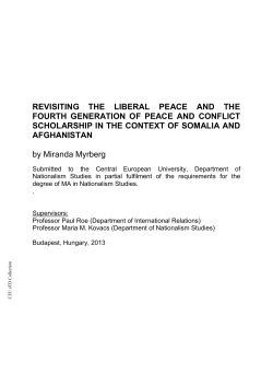revisiting the liberal peace and the fourth generation of peace and